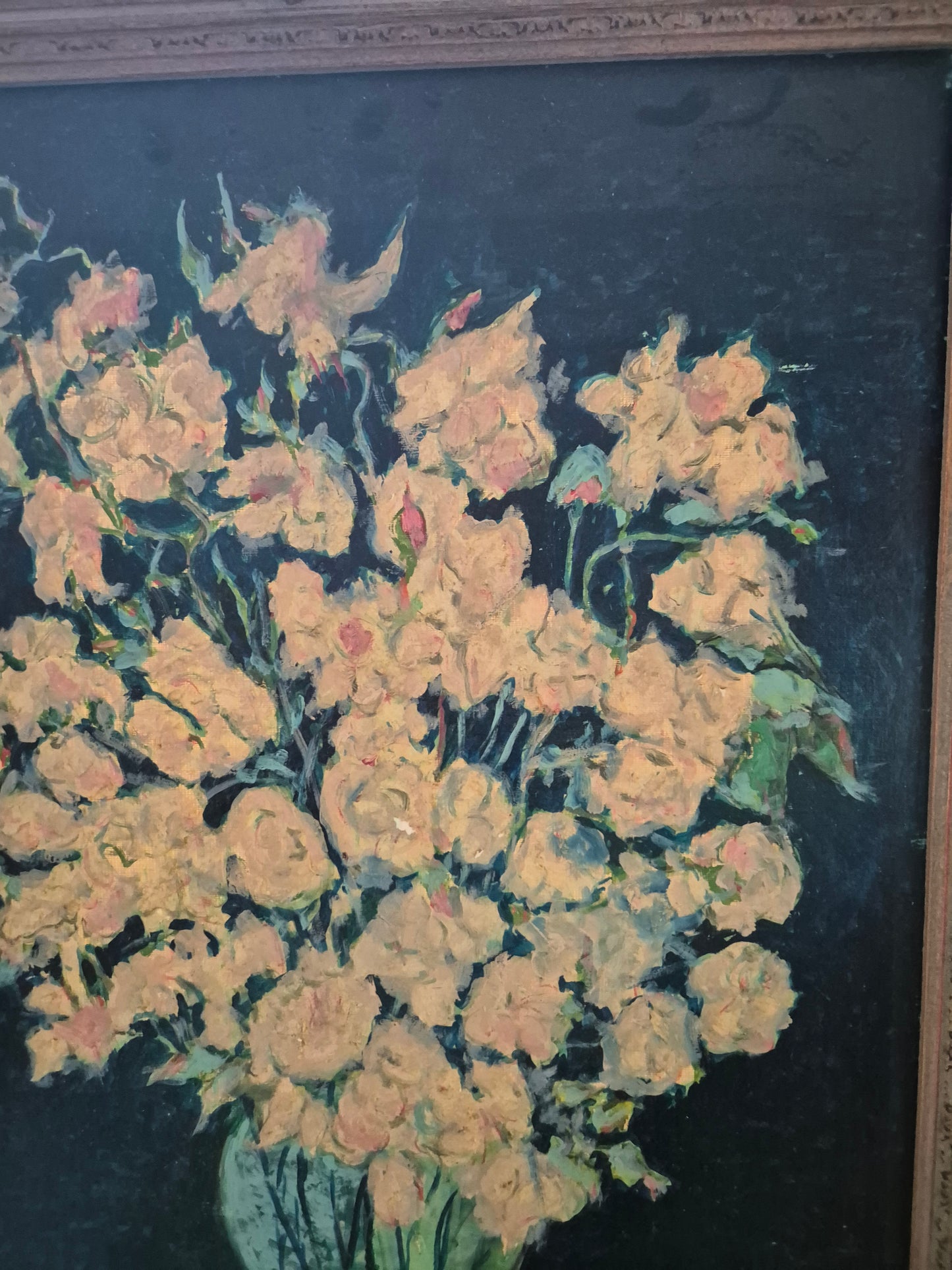 Ölgemälde Weiße Rosen nach Vincent van Gogh von Welck (1982)