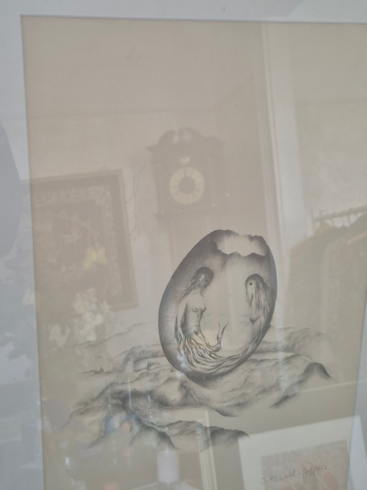 Lithographie Surrealismus Handsigniert und Nummeriert 20/30