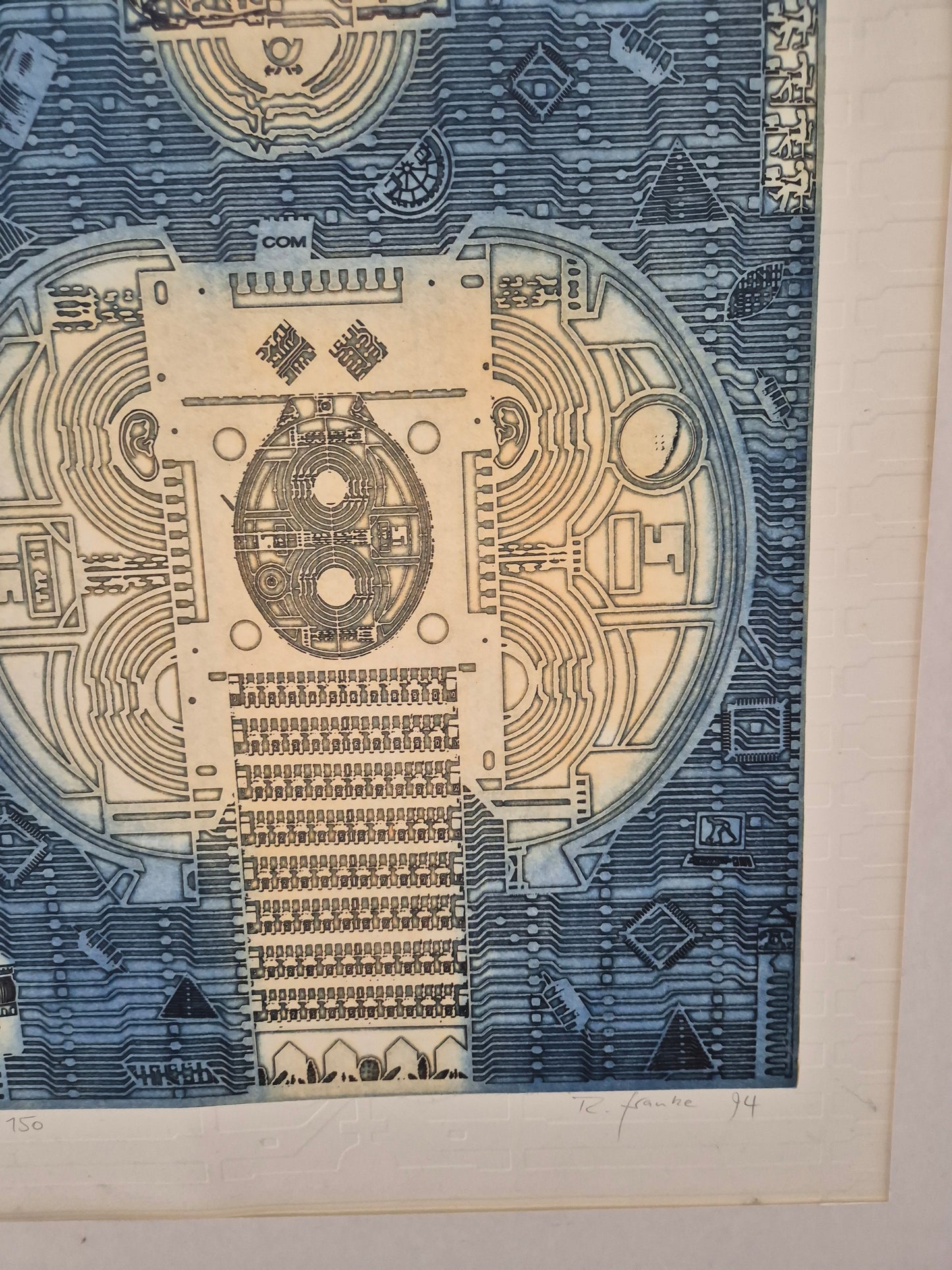 Farbradierung Modellabbildung Handsigniert und Nummeriert R. Franke (1994)