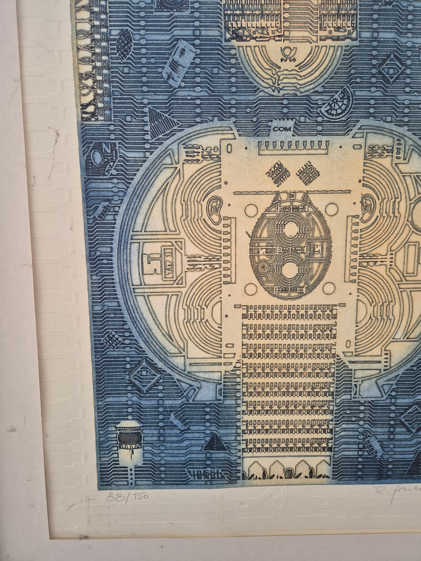 Farbradierung Modellabbildung Handsigniert und Nummeriert R. Franke (1994)