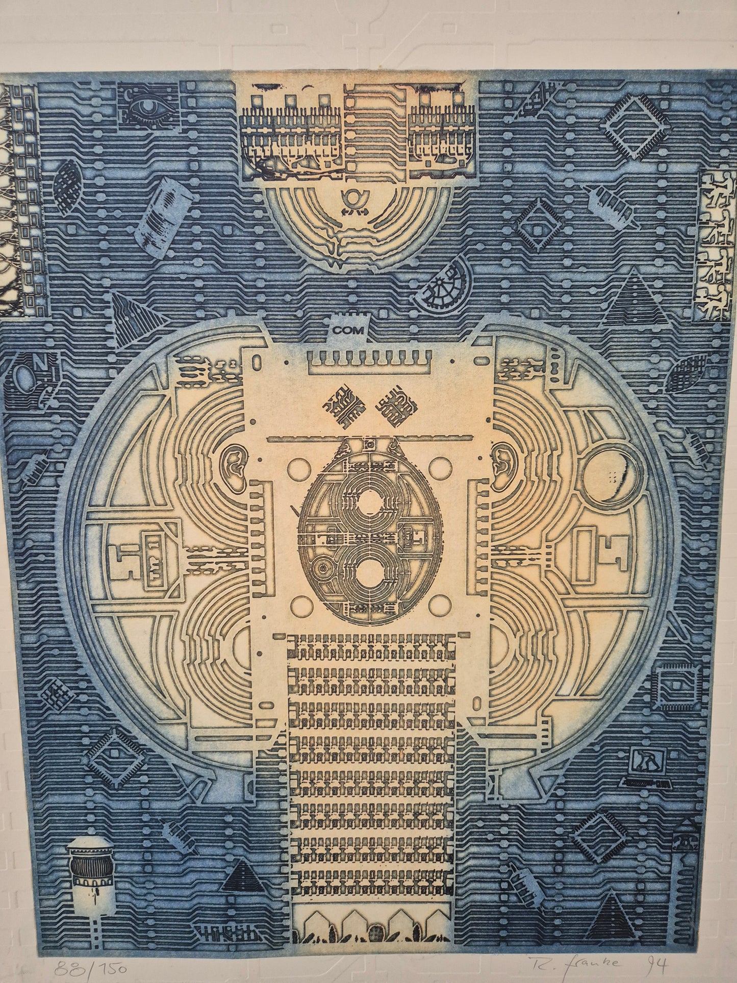 Farbradierung Modellabbildung Handsigniert und Nummeriert R. Franke (1994)