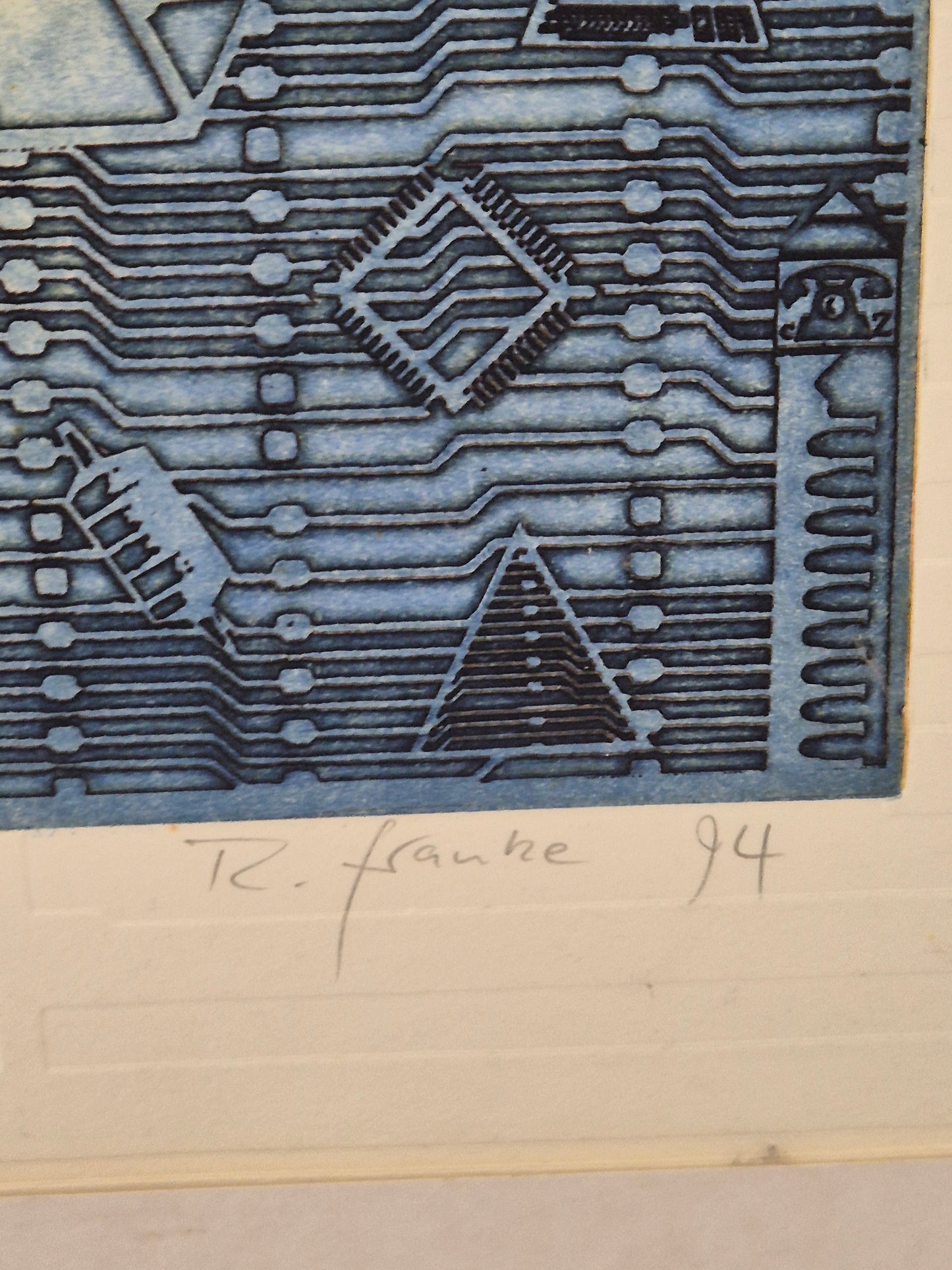 Farbradierung Modellabbildung Handsigniert und Nummeriert R. Franke (1994)