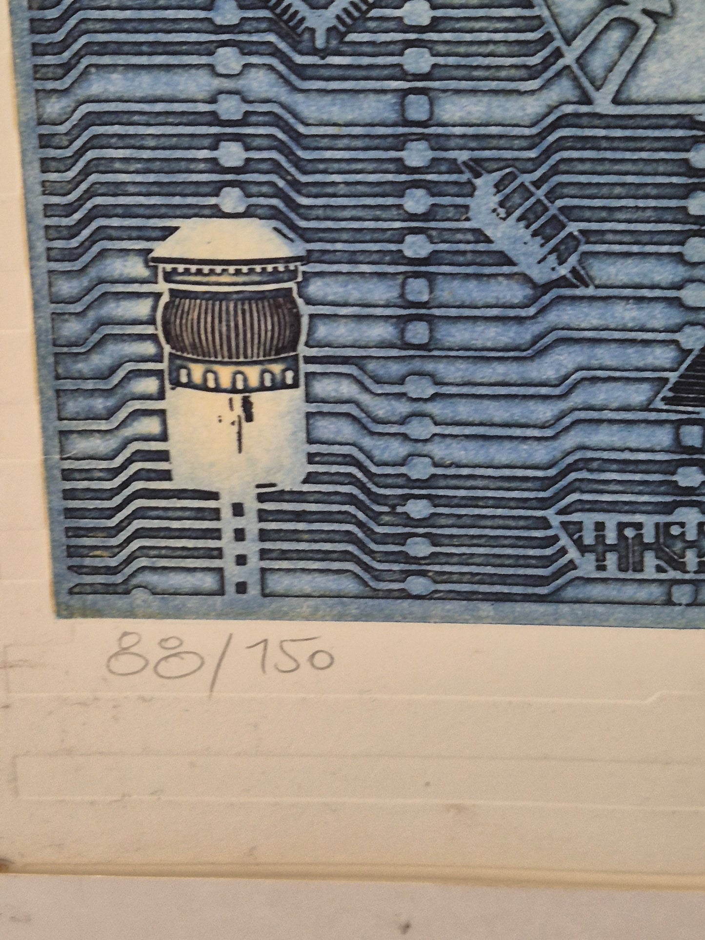 Farbradierung Modellabbildung Handsigniert und Nummeriert R. Franke (1994)