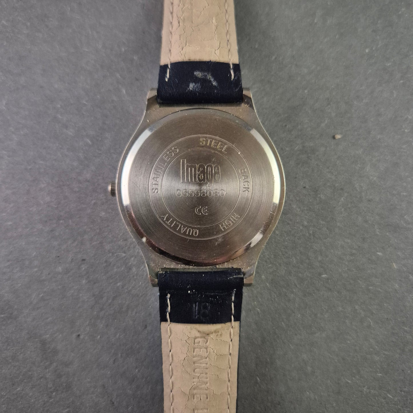 Schlichte Image Herrenarmbanduhr – Elegantes Design mit Lederarmband