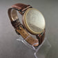 Vintage Fossil Herrenarmbanduhr – Azteken-Design mit Lederarmband