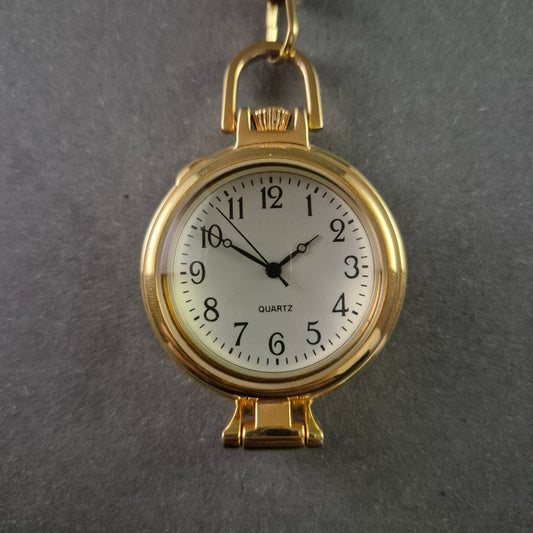 Elegante Goldene Taschenuhr – Klassisches Design mit Kette