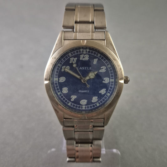 Castle Herrenarmbanduhr – Sportliches Design mit blauem Zifferblatt