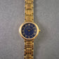 Elegante Damenarmbanduhr von Charle Coutier – Gold-Blaues Design