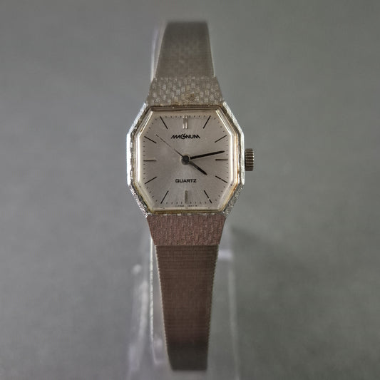 Vintage Magnum Damenarmbanduhr – Elegantes Design mit achteckigem Gehäuse