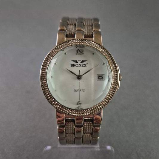 Edle BRONEX Herrenarmbanduhr – Klassisches Design mit Datumsanzeige