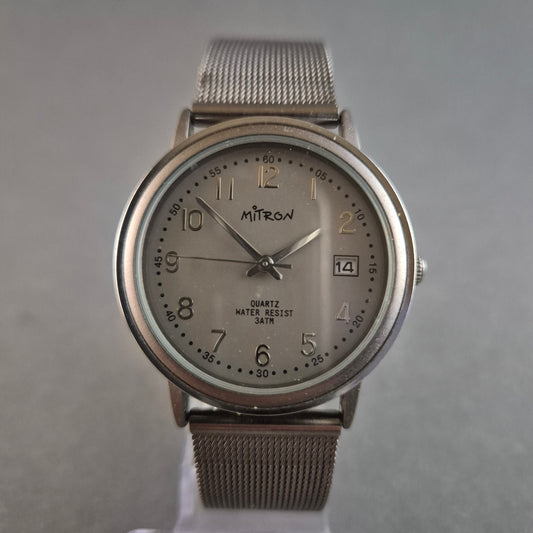 Elegante Mitron Herrenarmbanduhr – Edelstahl-Milanaiseband