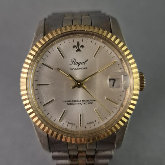 Elegante Royal Calendar Herrenuhr – Klassischer Stil mit Zweifarben-Design