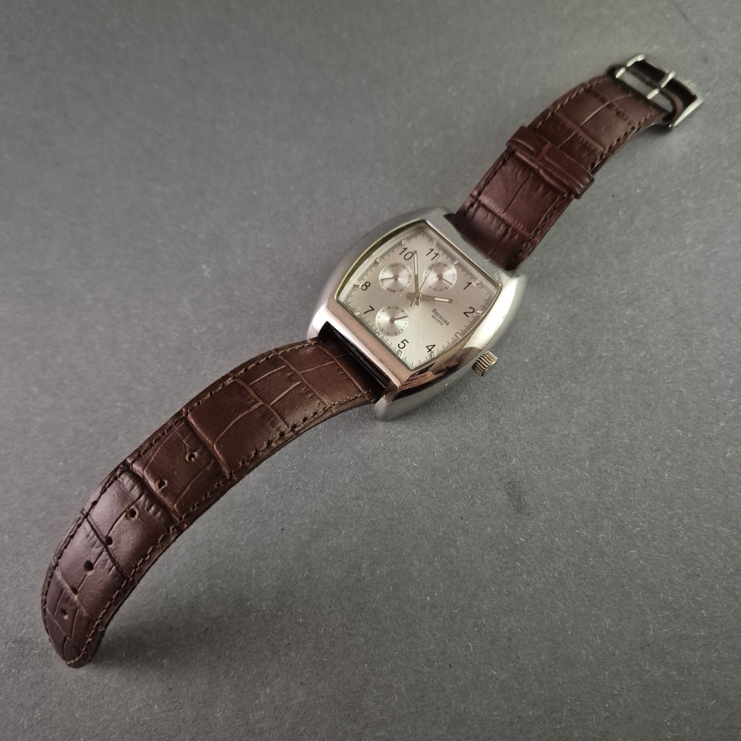 Elegante Bernina Herrenarmbanduhr – Klassischer Chronograph mit Lederarmband