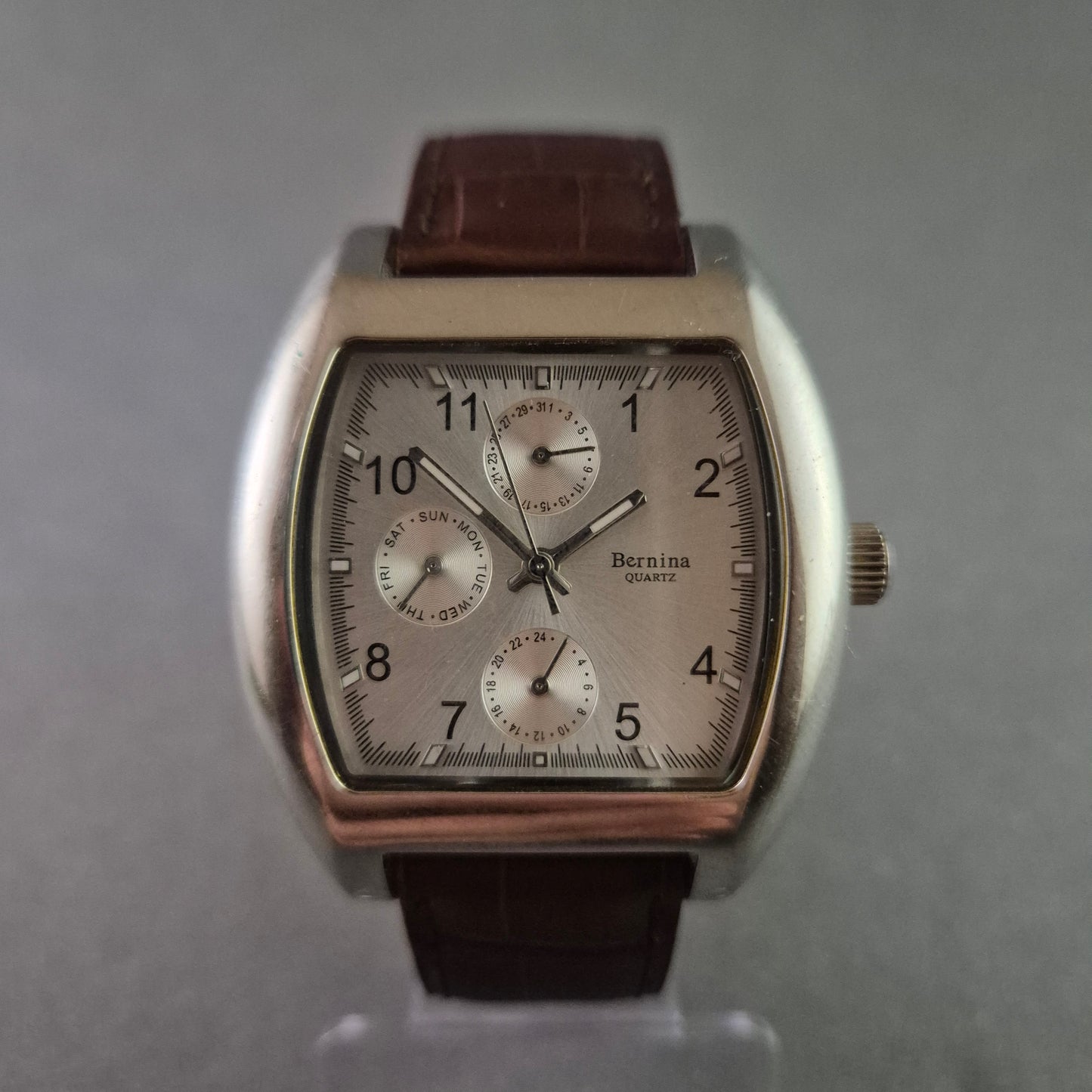 Elegante Bernina Herrenarmbanduhr – Klassischer Chronograph mit Lederarmband