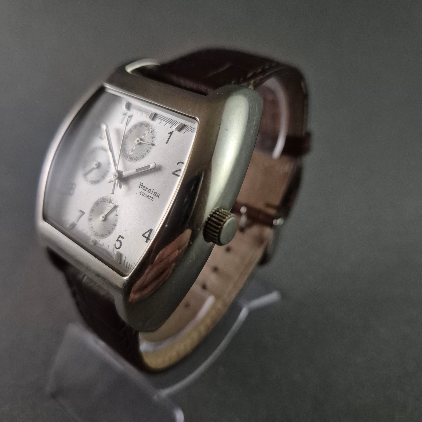 Elegante Bernina Herrenarmbanduhr – Klassischer Chronograph mit Lederarmband