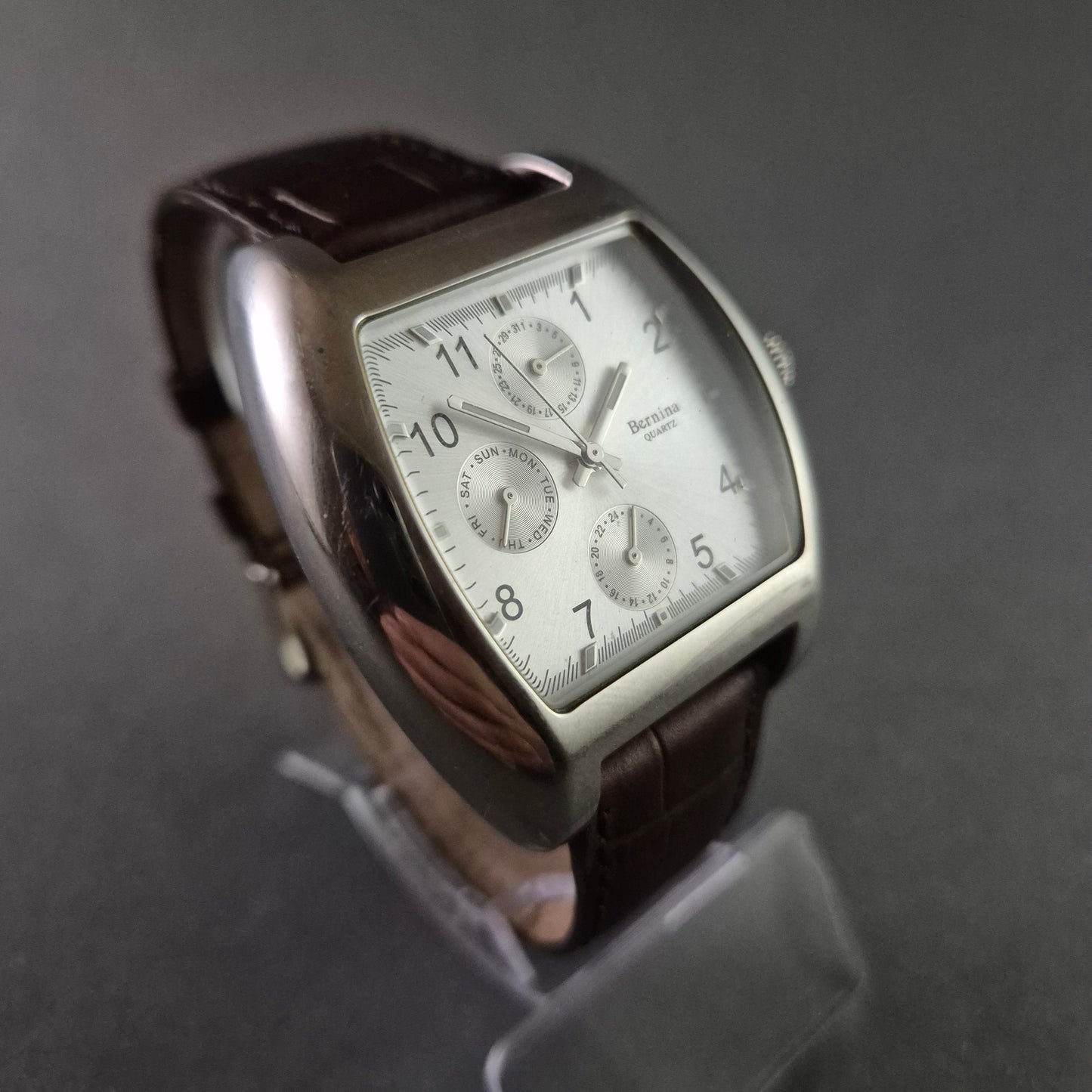 Elegante Bernina Herrenarmbanduhr – Klassischer Chronograph mit Lederarmband