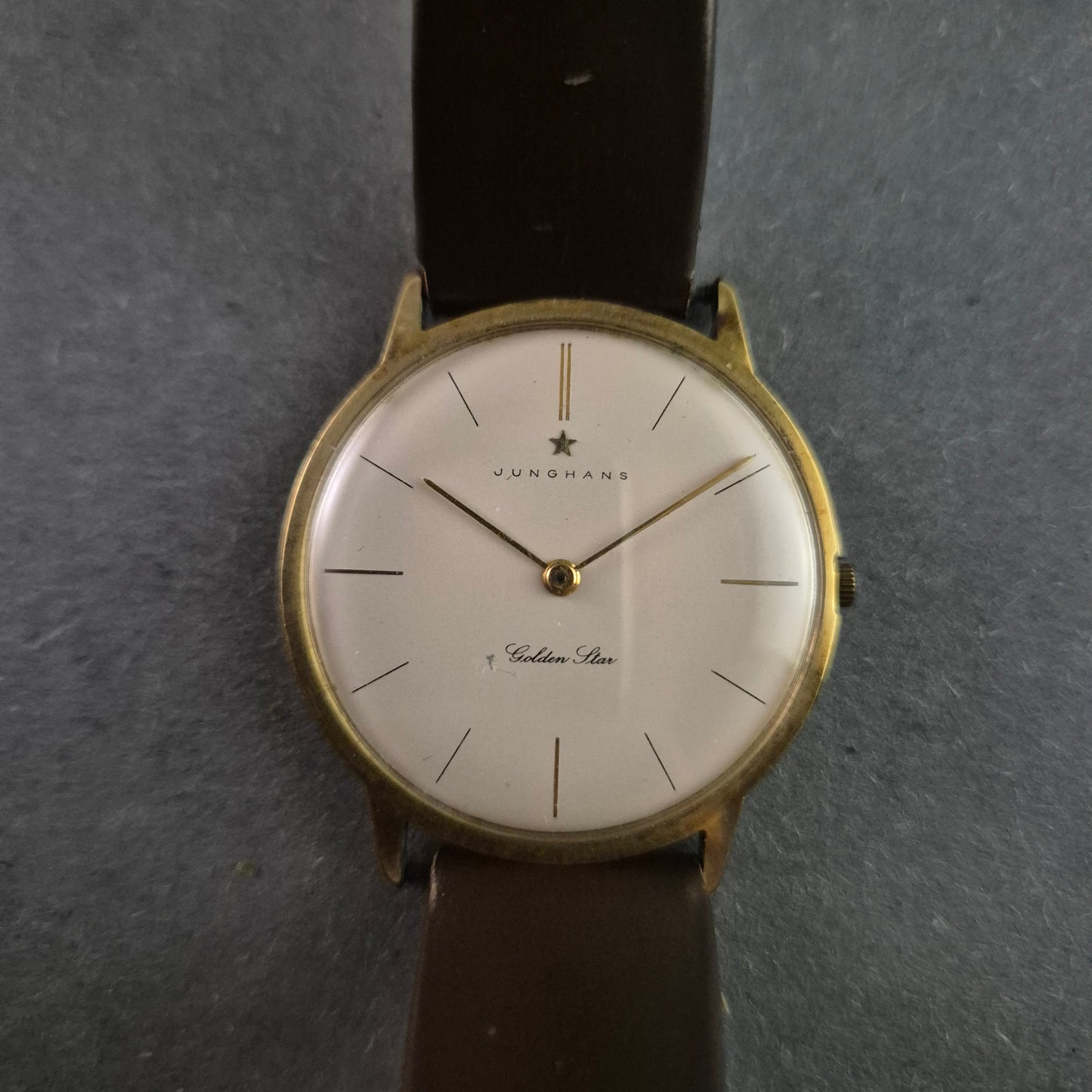Vintage Junghans Golden Star Herrenarmbanduhr – Klassische Eleganz