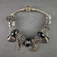 Elegantes Charm-Armband in Silber & Schwarz – Funkelnde Akzente mit Anhängern