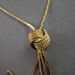 Vintage Goldfarbene Knoten-Halskette – Eleganter Retro-Stil