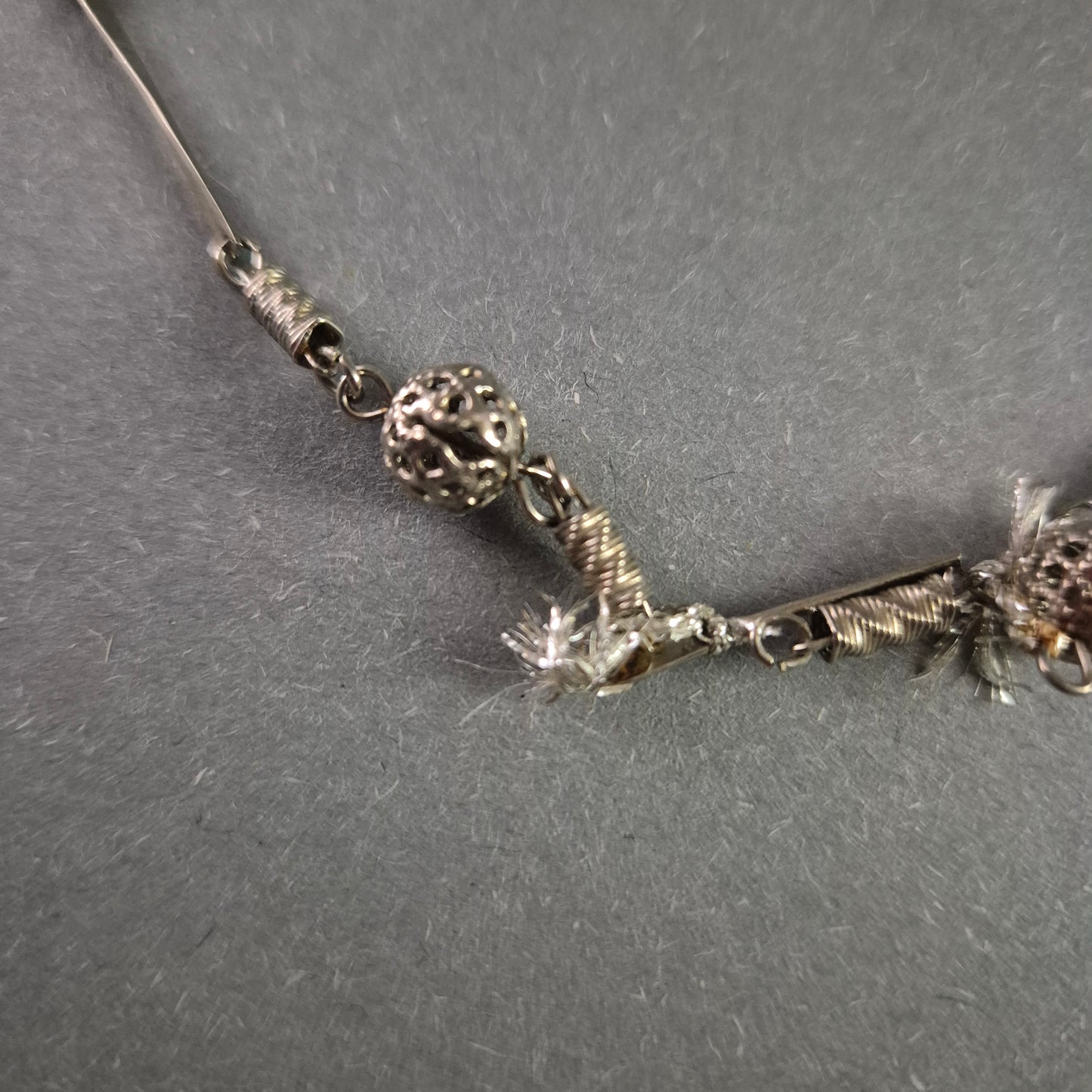 Antike Silberkette mit filigranen Kugel-Elementen – Eleganz & Handwerkskunst