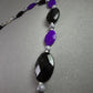 Elegante Statement-Halskette – Facettierte Perlen in Schwarz & Violett