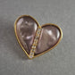 Elegante Vintage-Herz-Brosche mit Glassteinen – Romantischer Charme