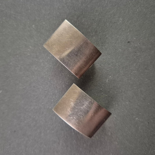 Minimalistische Vintage-Clip-Ohrringe in Silberoptik