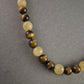 Edelstein-Kette mit Tigerauge und Jade – Naturverbundenes Design