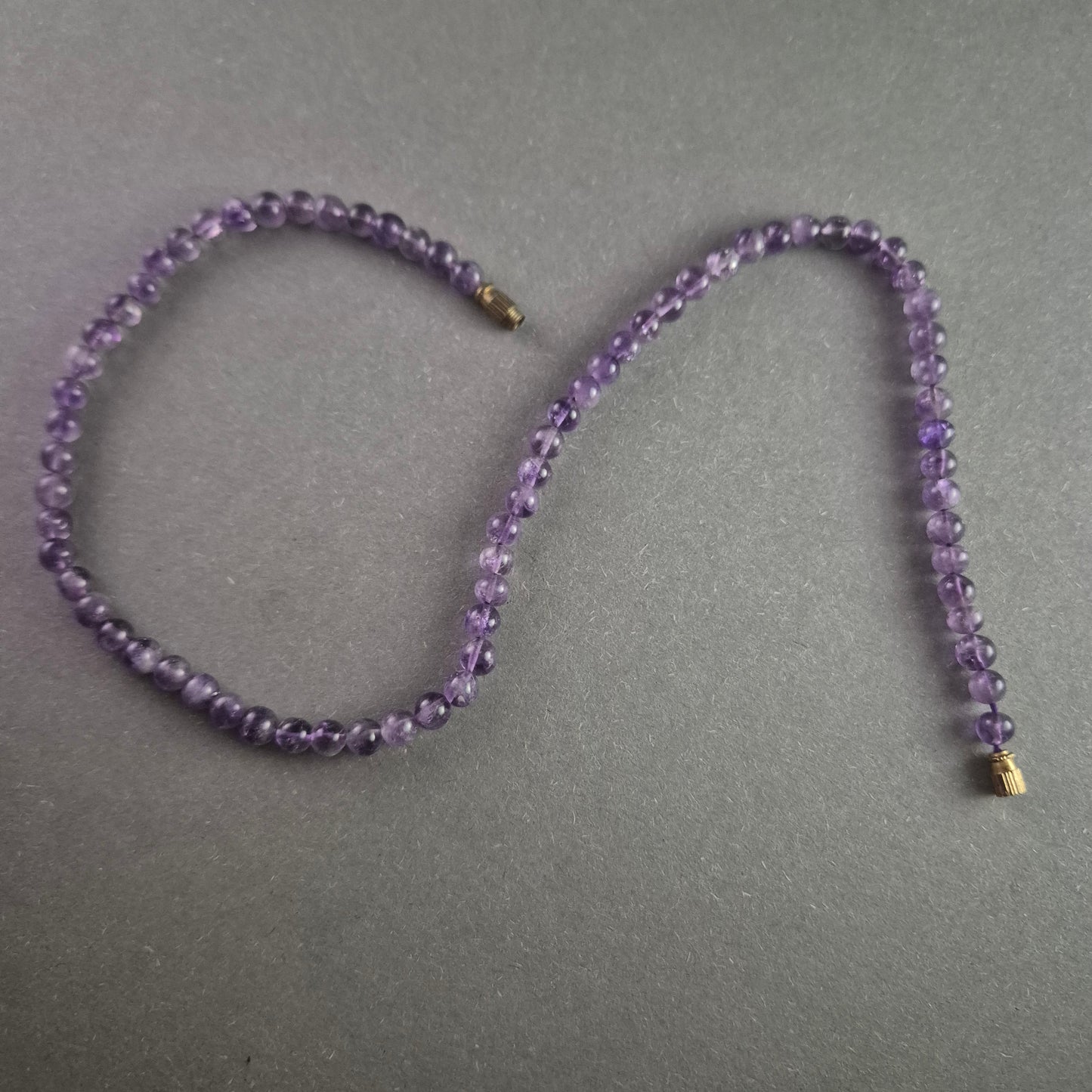 Elegante Amethyst-Kette mit Vintage-Schraubverschluss - ca. 22 g
