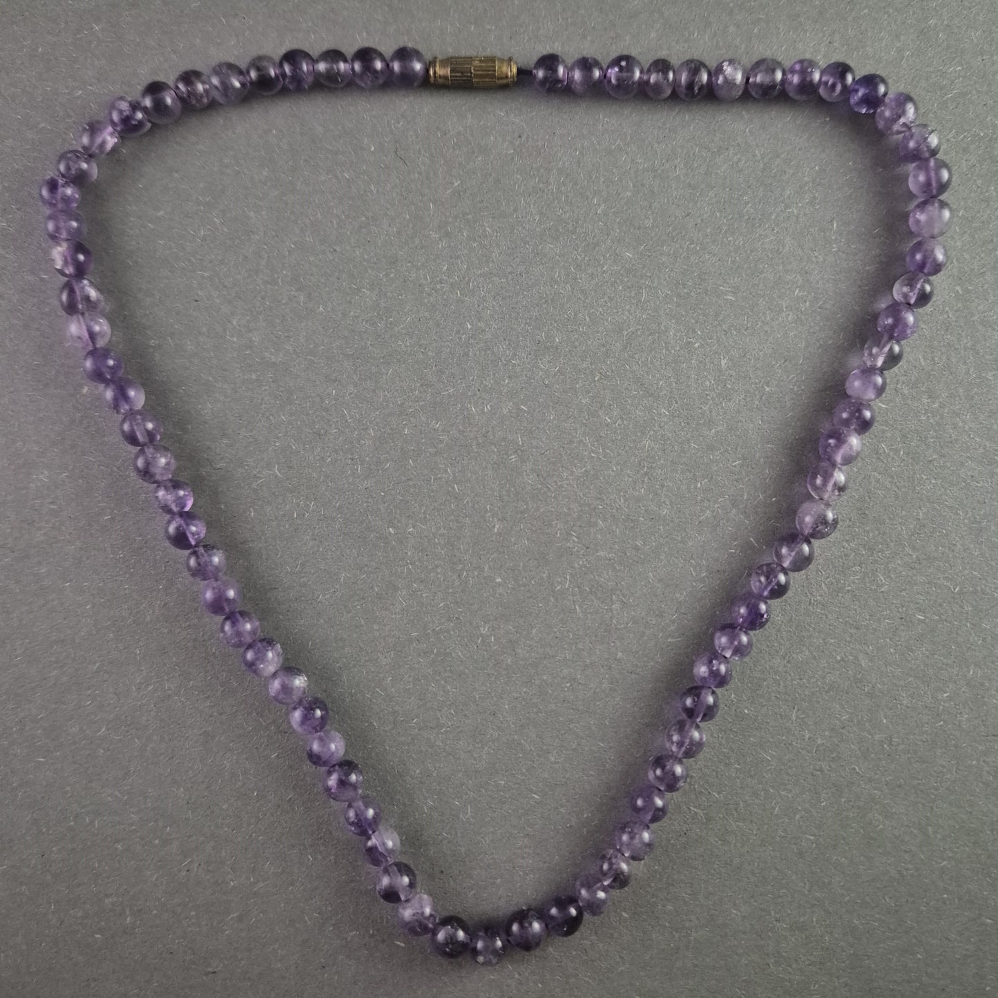 Elegante Amethyst-Kette mit Vintage-Schraubverschluss - ca. 22 g