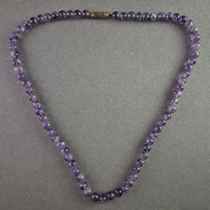 Elegante Amethyst-Kette mit Vintage-Schraubverschluss - ca. 22 g