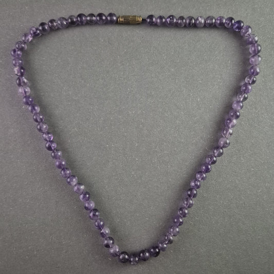 Elegante Amethyst-Kette mit Vintage-Schraubverschluss - ca. 22 g