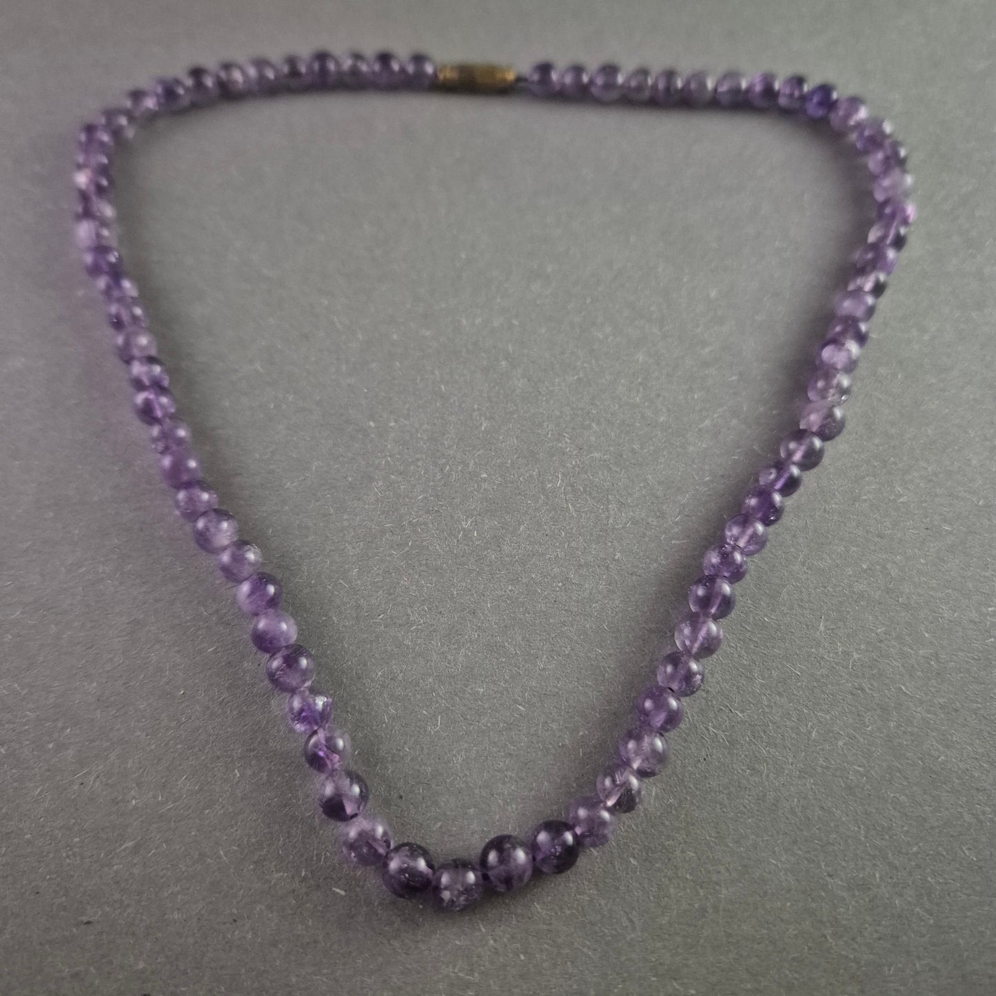 Elegante Amethyst-Kette mit Vintage-Schraubverschluss - ca. 22 g