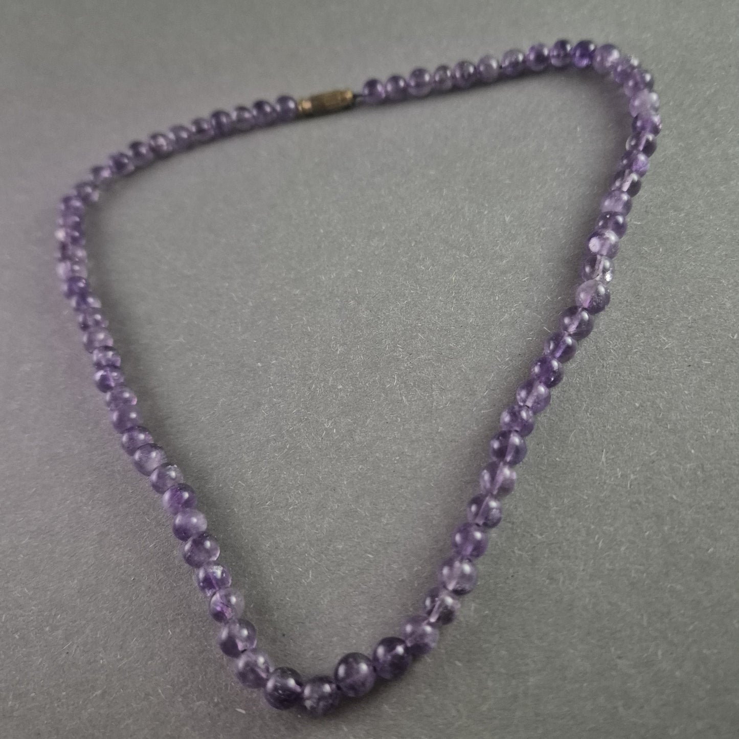 Elegante Amethyst-Kette mit Vintage-Schraubverschluss - ca. 22 g