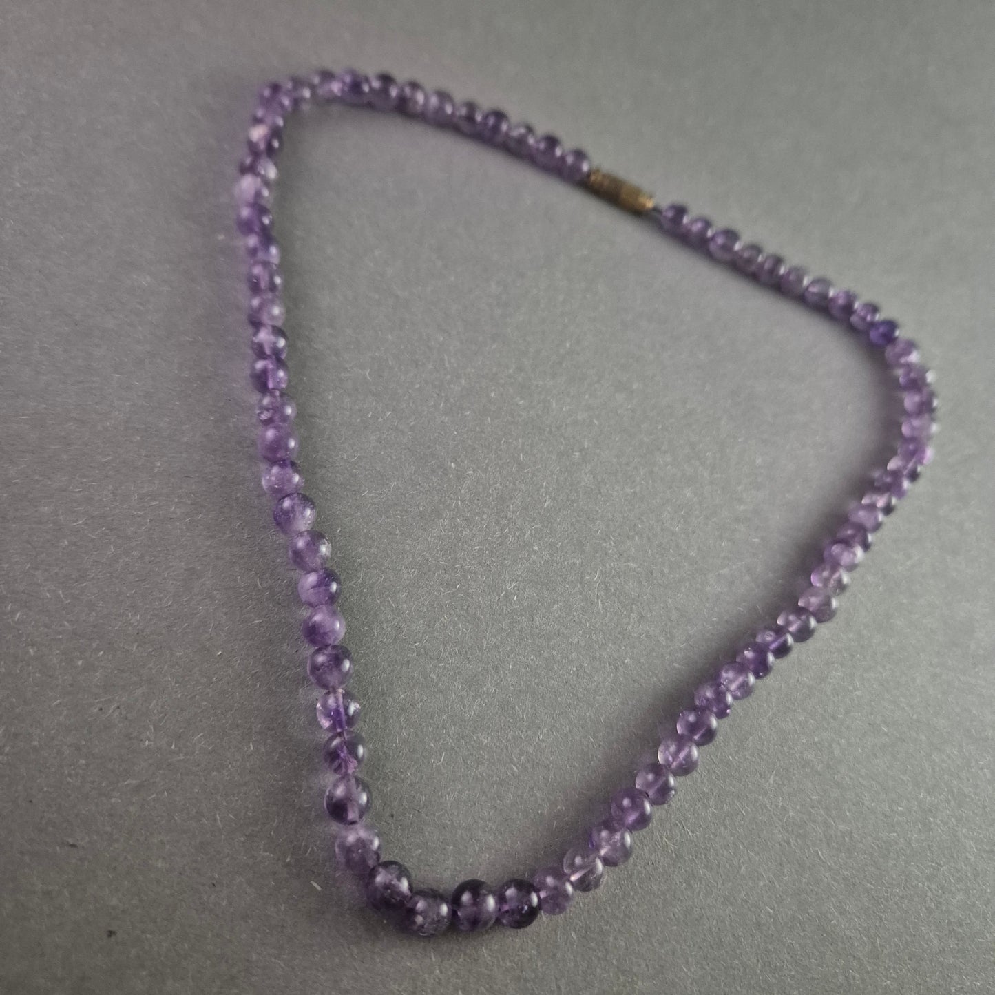 Elegante Amethyst-Kette mit Vintage-Schraubverschluss - ca. 22 g