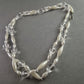 Vintage Perlenkette – Elegante Zweireihige Halskette mit Kristall-Details