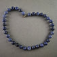 Edle Vintage-Kette mit blauen Natursteinperlen – Stilvolle Eleganz