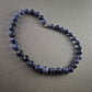 Edle Vintage-Kette mit blauen Natursteinperlen – Stilvolle Eleganz