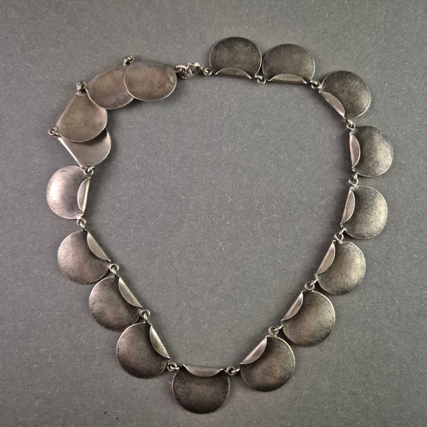 925 Silber Collier – Elegante Vintage-Halskette mit geschwungenen Elementen