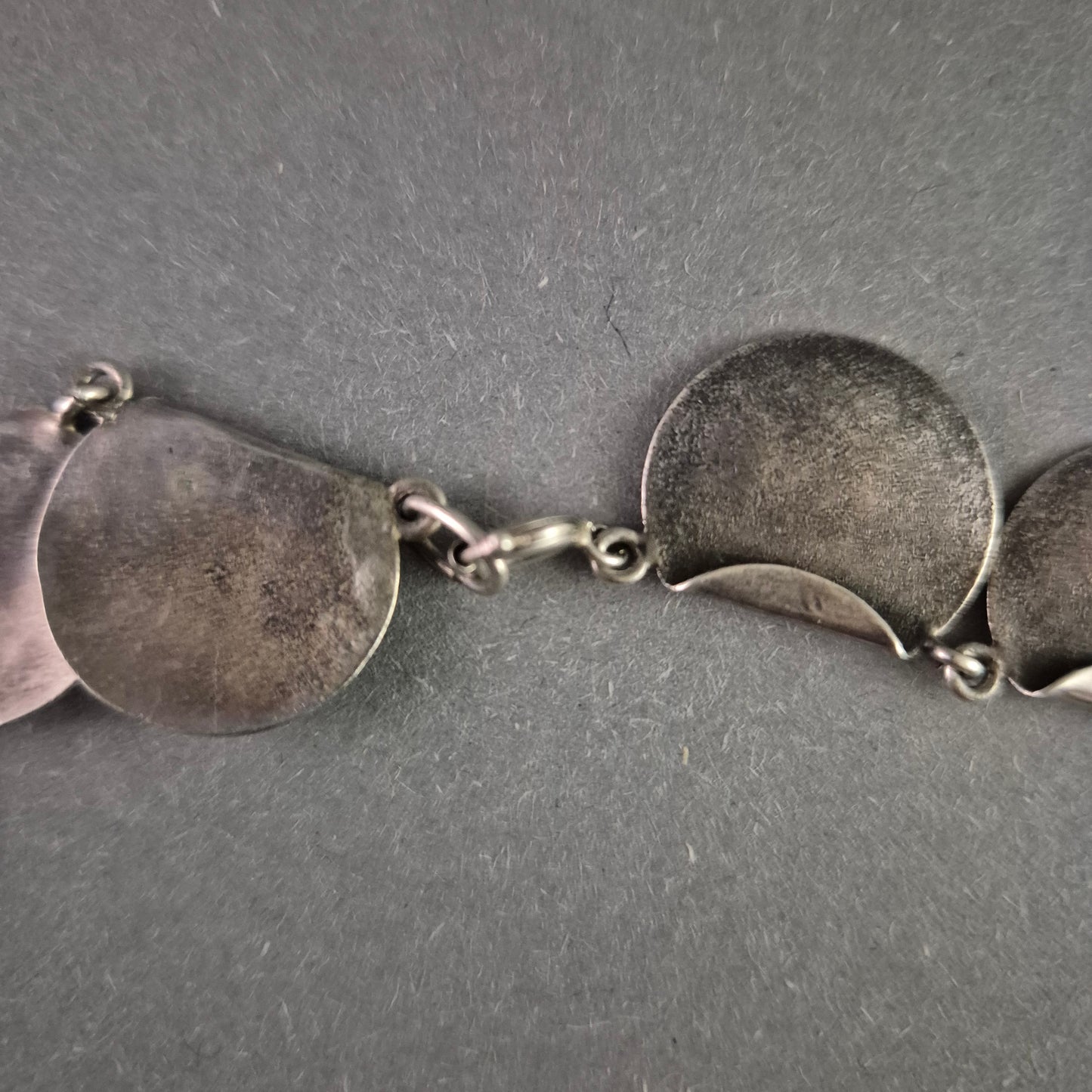 925 Silber Collier – Elegante Vintage-Halskette mit geschwungenen Elementen