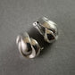Vintage Silber Clip-Ohrringe – Elegante Knotenoptik
