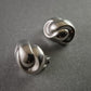 Vintage Silber Clip-Ohrringe – Elegante Knotenoptik