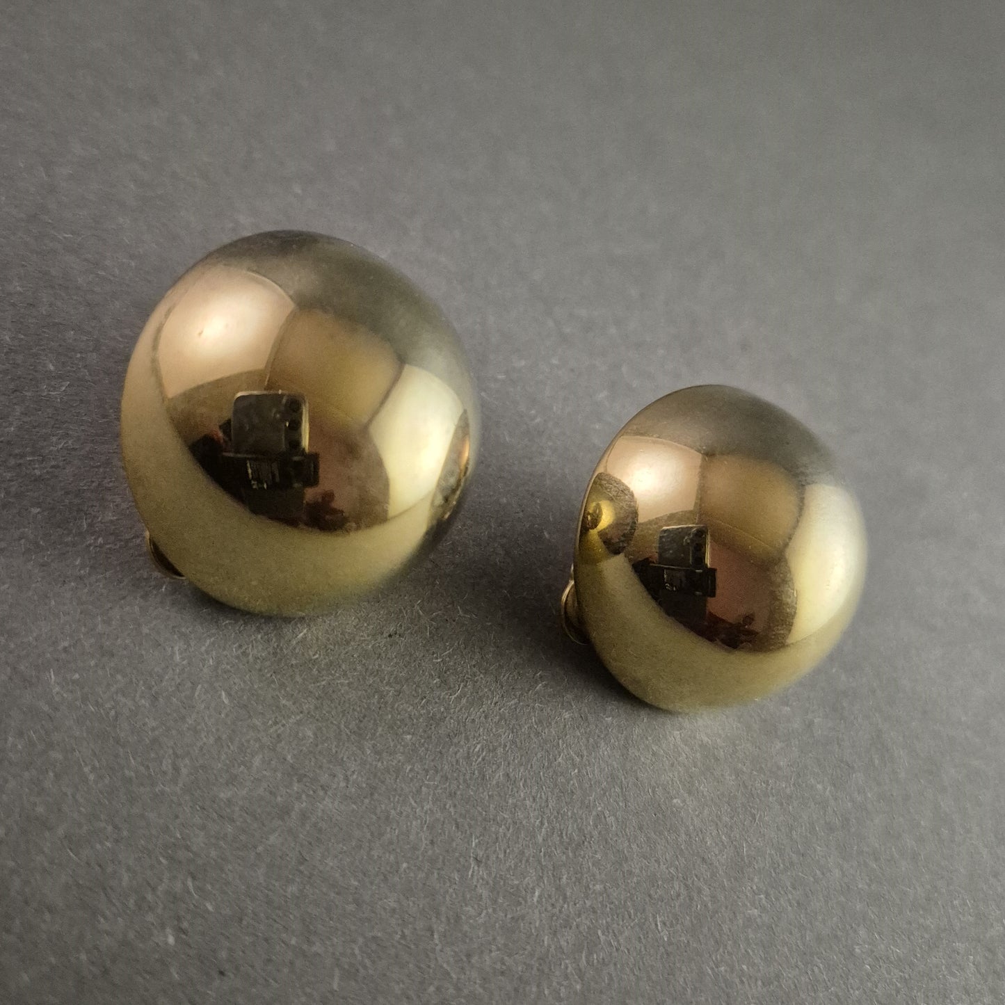 Vintage Kugel-Ohrringe in Goldoptik – Eleganter Retro-Look