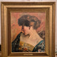 Fernand Toussaint (1873-1956) Ölgemälde Art Deco Jugendstil Portait