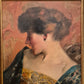 Fernand Toussaint (1873-1956) Ölgemälde Art Deco Jugendstil Portait