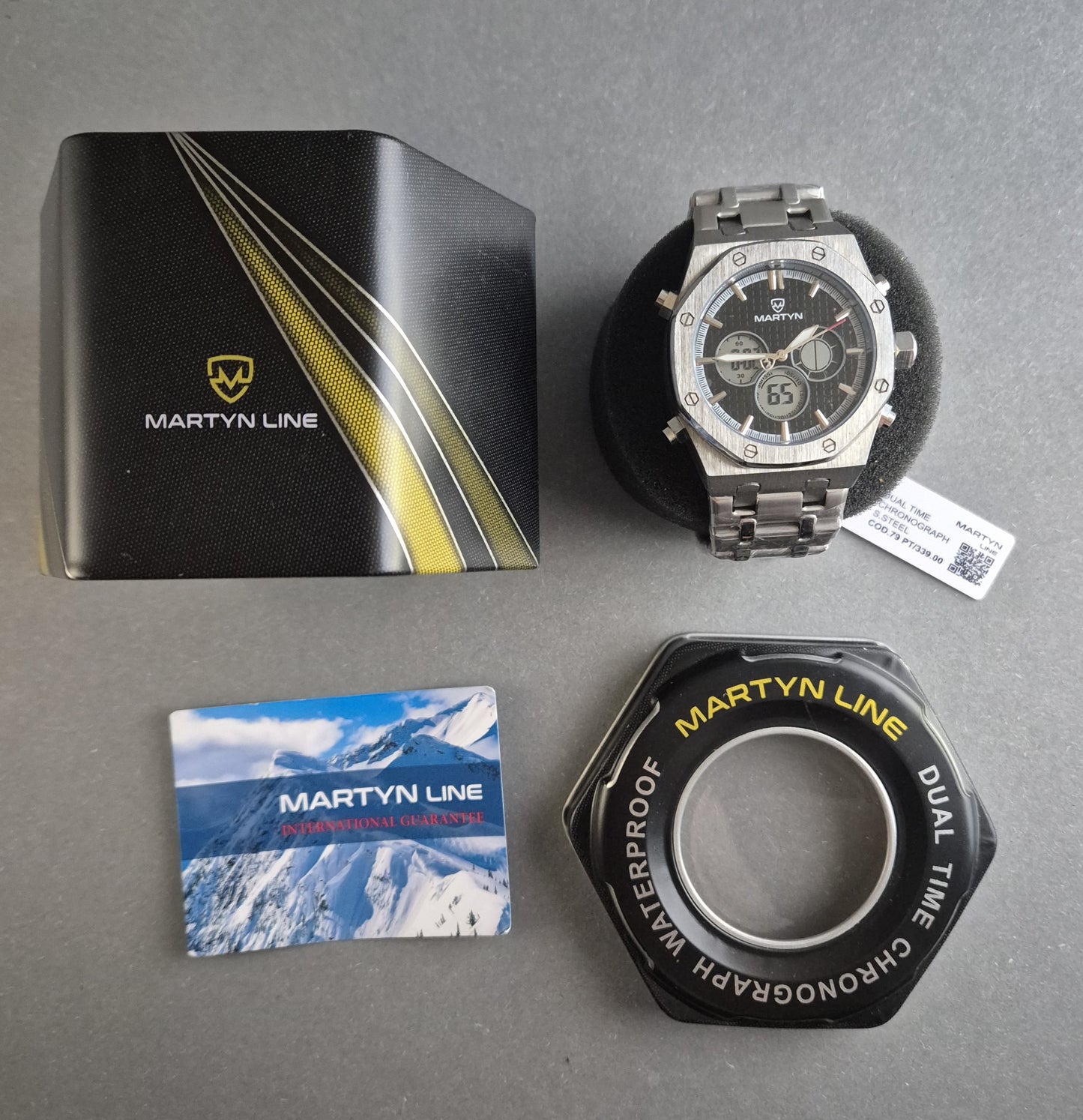 Sportliche Martyn Line Herrenarmbanduhr – Chronograph mit Dual-Time-Funktion