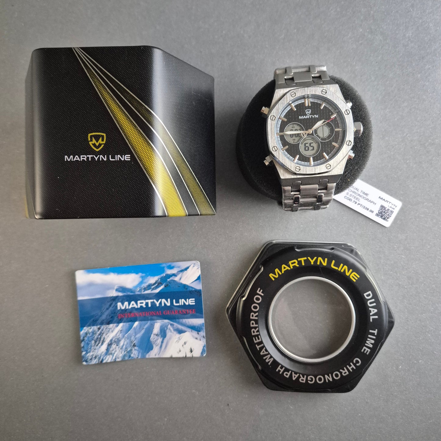 Sportliche Martyn Line Herrenarmbanduhr – Chronograph mit Dual-Time-Funktion