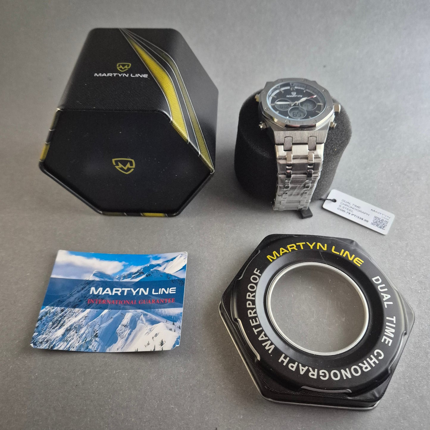 Sportliche Martyn Line Herrenarmbanduhr – Chronograph mit Dual-Time-Funktion