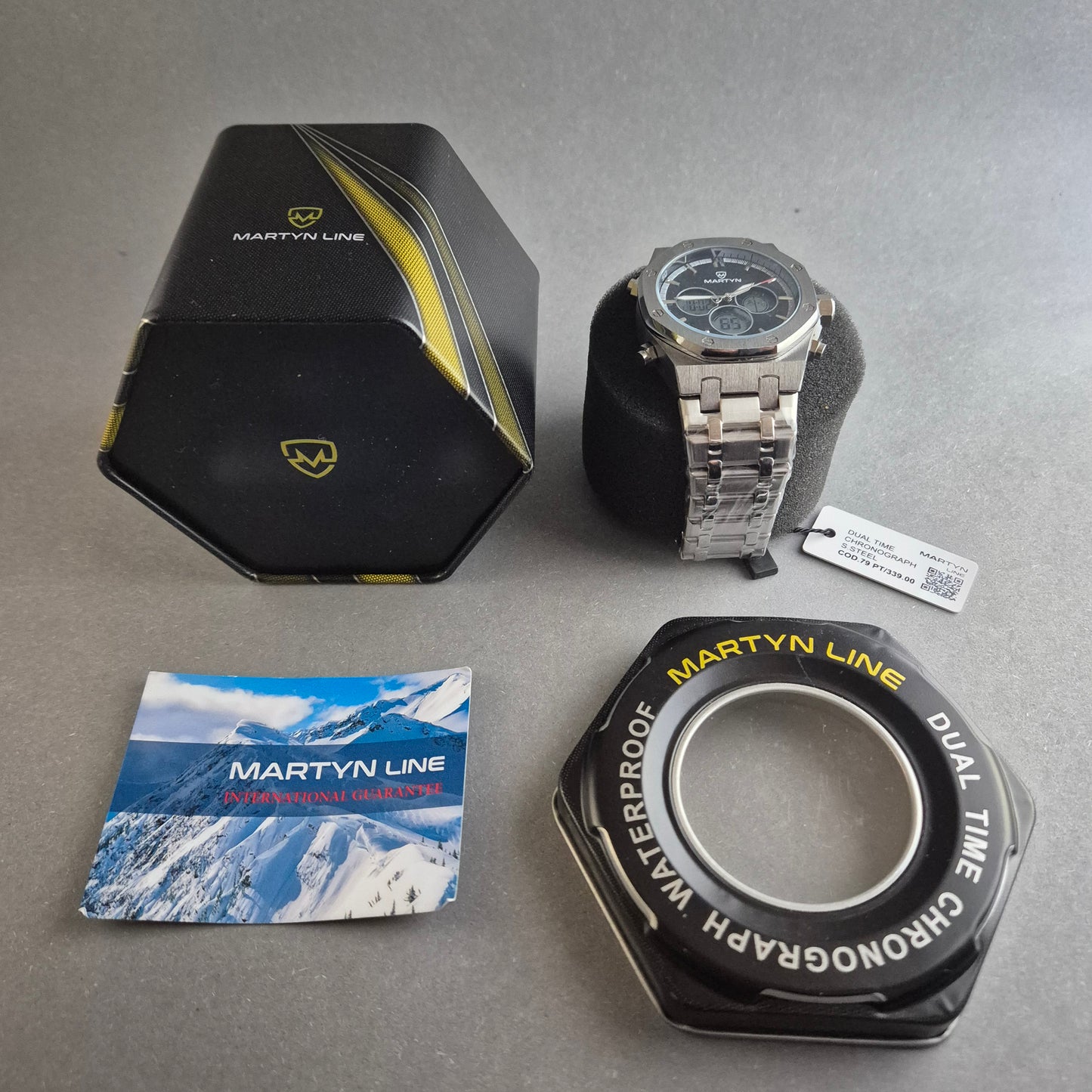 Sportliche Martyn Line Herrenarmbanduhr – Chronograph mit Dual-Time-Funktion