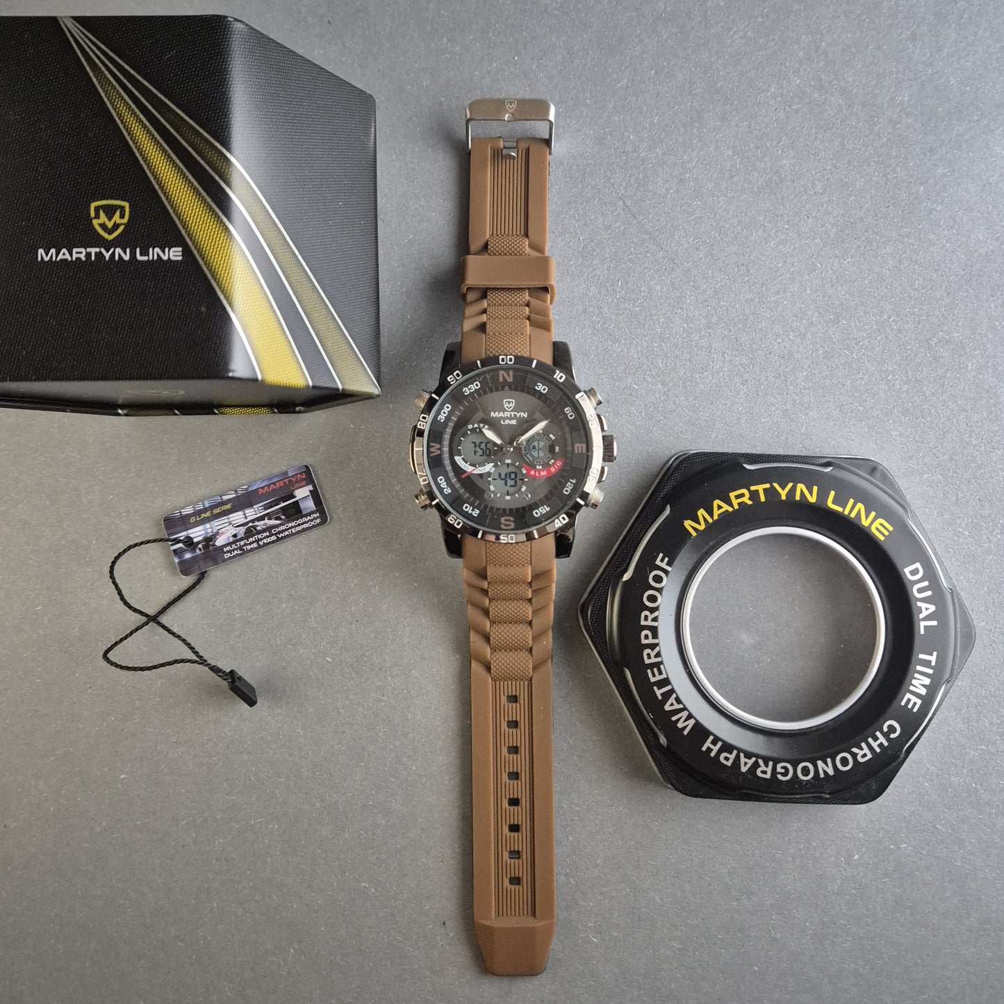 Martyn Line Herrenarmbanduhr Chronograph mit Kompass-Design